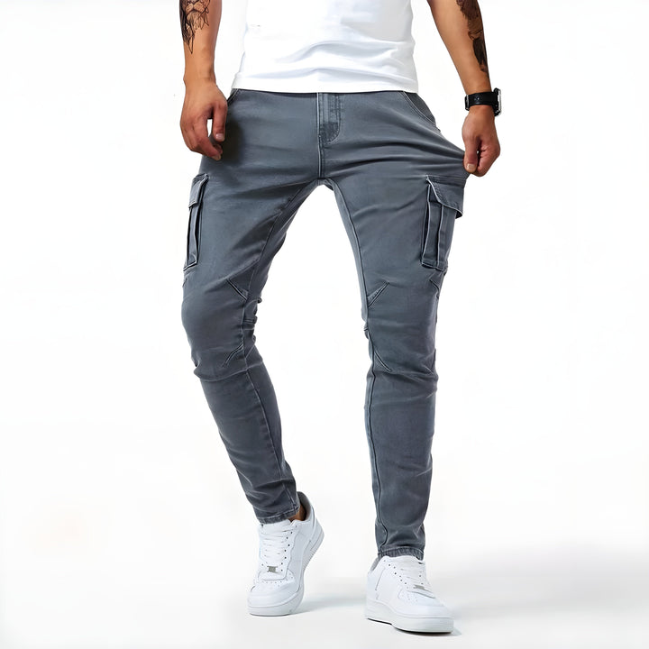 Felice | Pantaloni cargo in denim stretch