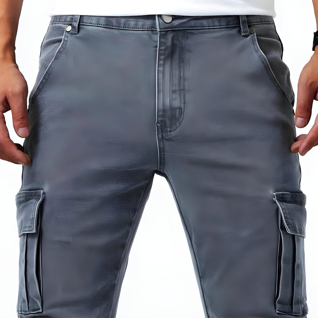 Felice | Pantaloni cargo in denim stretch