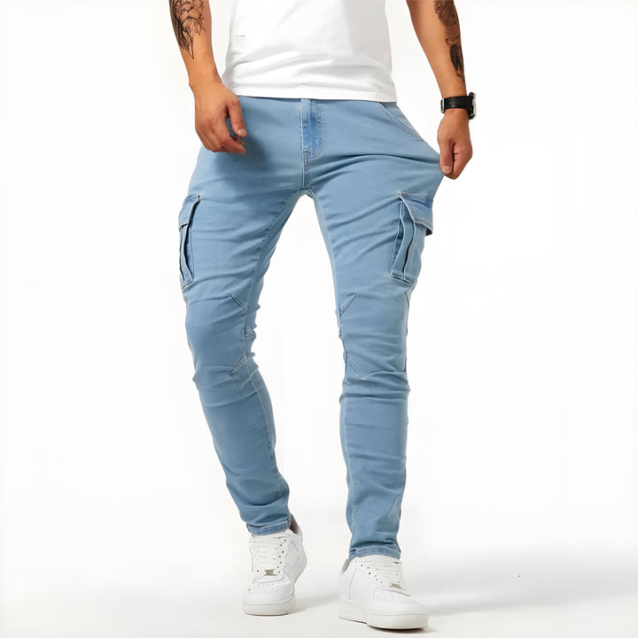 Felice | Pantaloni cargo in denim stretch