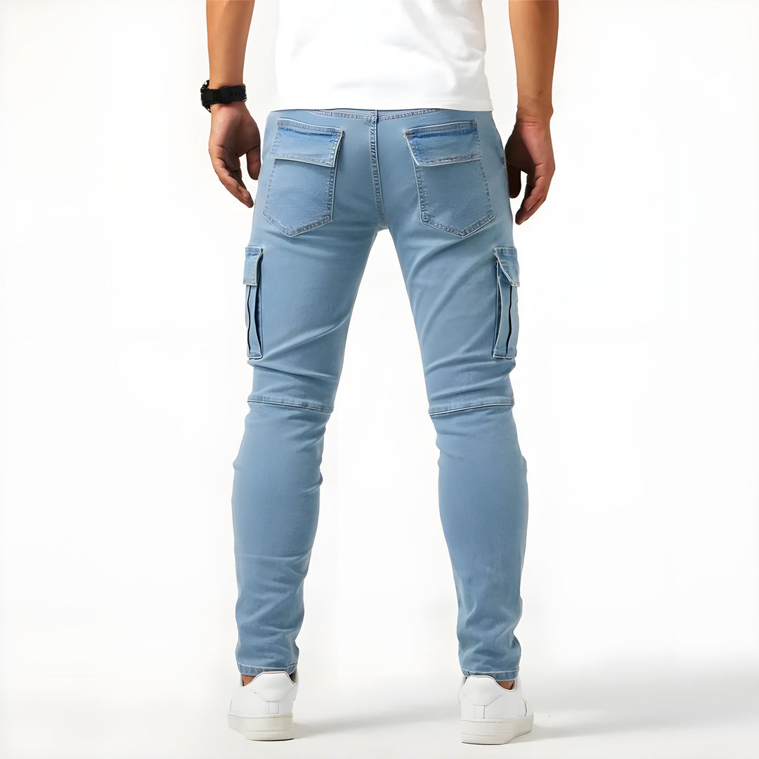 Felice | Pantaloni cargo in denim stretch