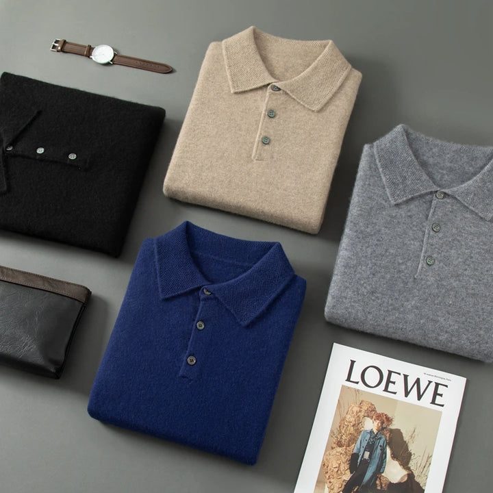 Raffaele | 100% Cashmere Polo a Maniche Lunghe